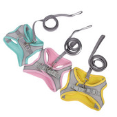 Γιλέκο και σετ λουριών για σκύλους Ρούχα γάτας Μικρά σκυλιά αντανακλαστικά ρυθμιζόμενο ρυθμιζόμενο λουρί στήθους για περπάτημα εξωτερικού χώρου Προμήθειες για κατοικίδια