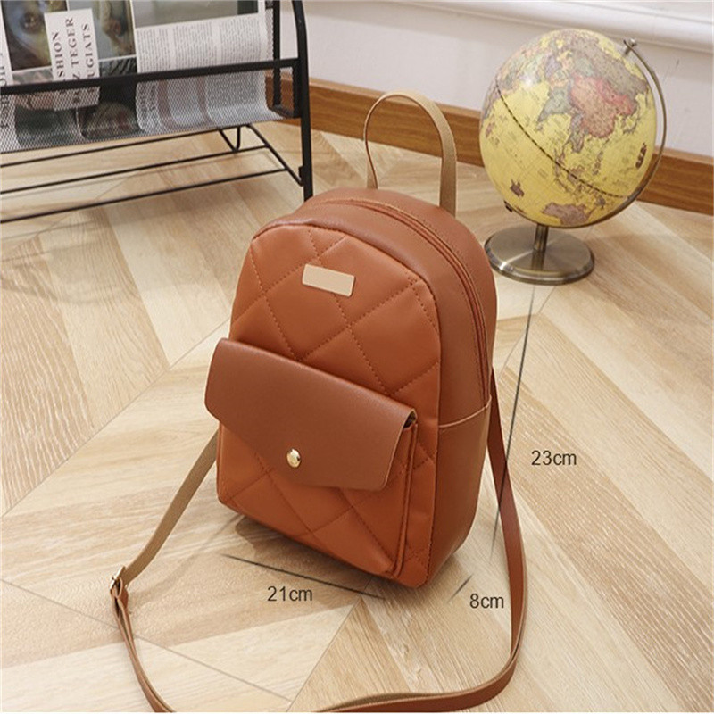 Mini rucsac mic de umăr din piele PU multifuncțională, 1 buc, pachet de husă pentru telefon pentru femei, genți de școală pentru femei