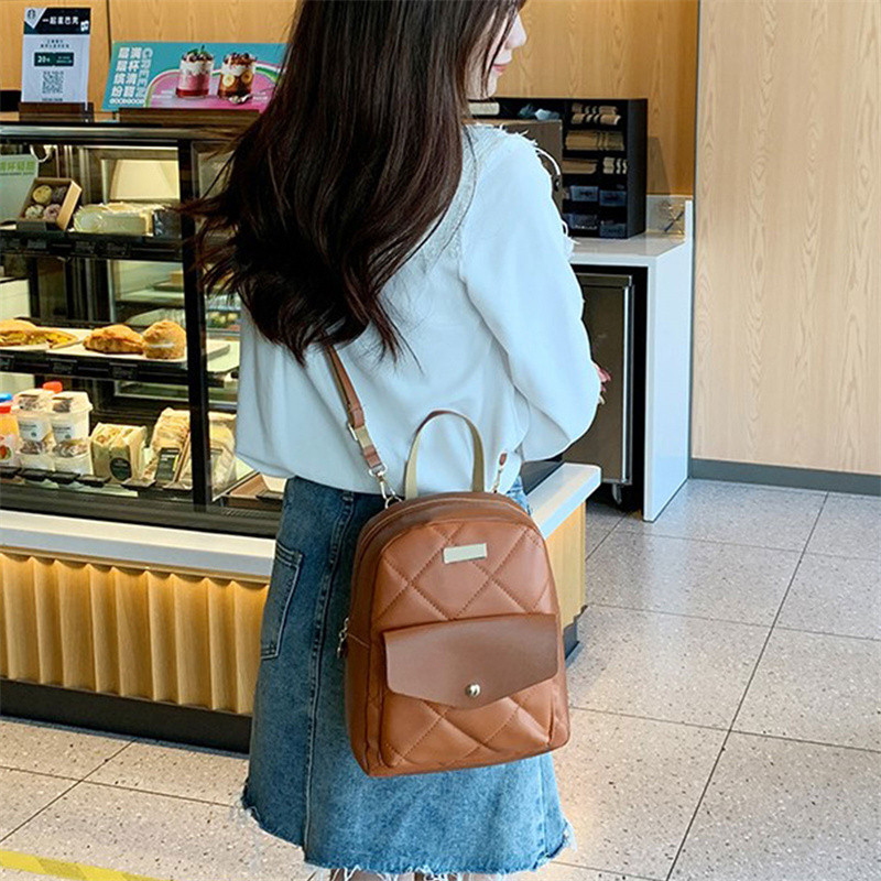 Mini rucsac mic de umăr din piele PU multifuncțională, 1 buc, pachet de husă pentru telefon pentru femei, genți de școală pentru femei