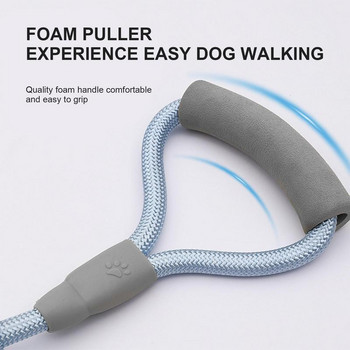 Каишка за кучета Въртящо се на 360 градуса двуглаво въже за разходка на кучета 2 теглещи въжета Издръжлива каишка за кучета с удобна дръжка за ходене