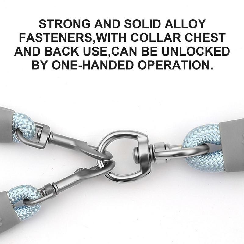 Kutyapóráz 360 fokban forgatható kétfejű kutyasétáltató kötél 2 vontatókötél Tartós kutyapóráz kényelmes fogantyúval