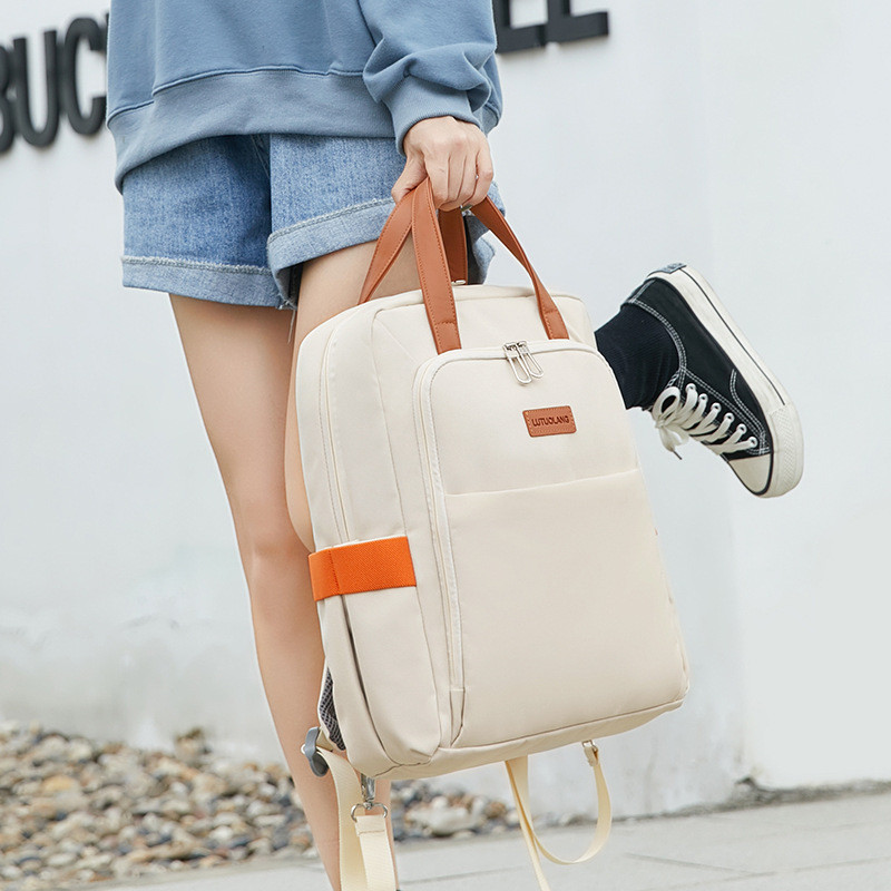 Rucsac nou, multifuncțional, elegant pentru computer, pentru femei, pentru laptop de 15,6 inci, geantă simplă de școală pentru fete adolescente