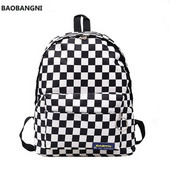 Naiste meeste Unisex võrega seljakott Uus trendi malelaud teismeliste koolikott Paarid seljakott reisikott