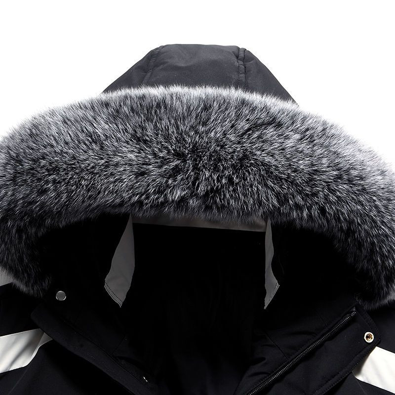 White Duck Down Παλτό Ανδρικά Πουφερ Μπουφάν Νέο Μεσαίου μήκους με κουκούλα Χειμώνα Φορέστε Όμορφα Ανδρικά Παλτό Πάρκα Χειμερινό Ανδρικό Μπουφάν