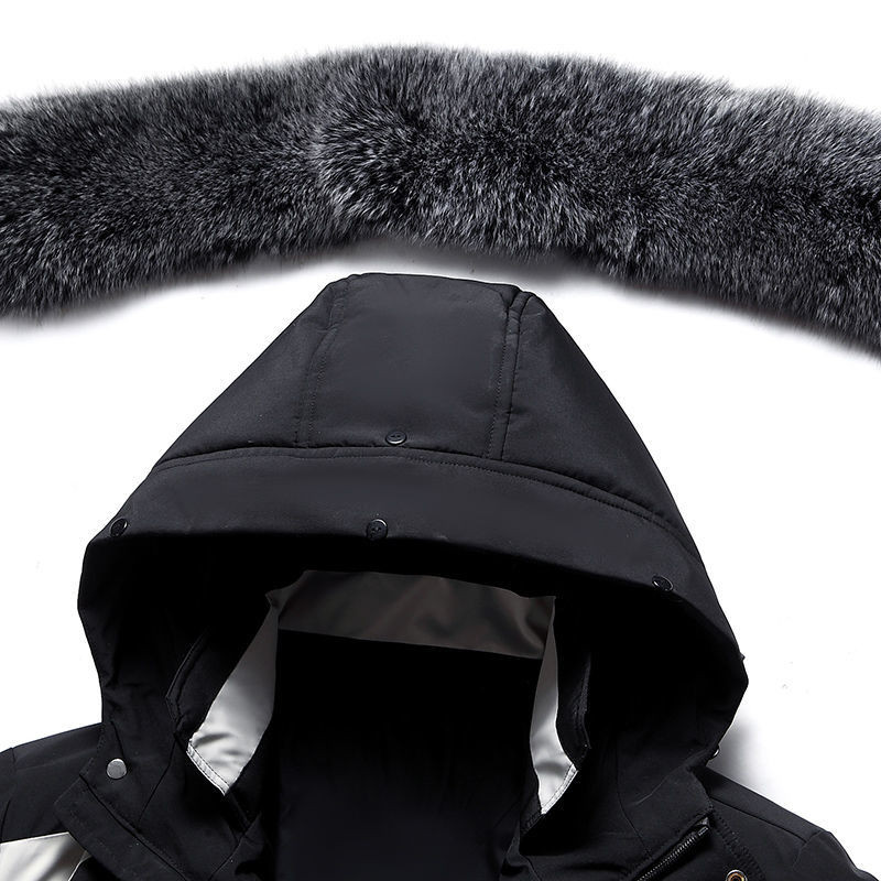 White Duck Down Παλτό Ανδρικά Πουφερ Μπουφάν Νέο Μεσαίου μήκους με κουκούλα Χειμώνα Φορέστε Όμορφα Ανδρικά Παλτό Πάρκα Χειμερινό Ανδρικό Μπουφάν