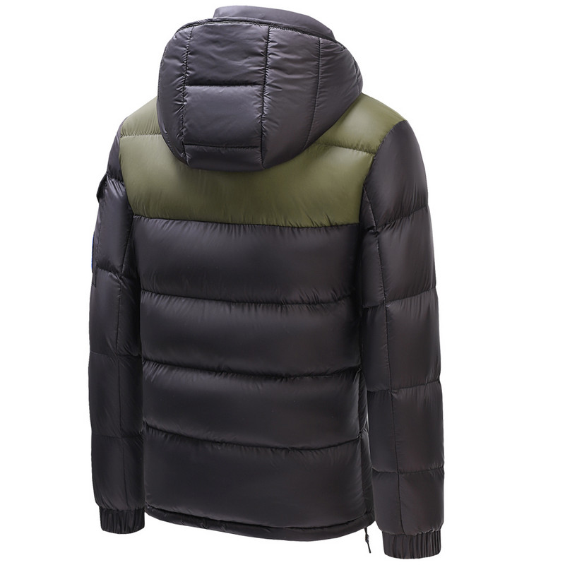 Jachetă caldă cu glugă pentru bărbați, toamnă și iarnă, haină impermeabilă, căciulă detașabilă parka