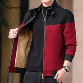 Ανδρικό μπουφάν με φερμουάρ DIMUSI Ανδρικό μπουφάν με φερμουάρ Casual Ανδρικά ρούχα Fleece Ζεστά παλτό Fashion Slim Fit Επαγγελματικά μπουφάν Ανδρικά επώνυμα ρούχα