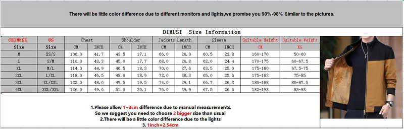 Ανδρικό μπουφάν με φερμουάρ DIMUSI Ανδρικό μπουφάν με φερμουάρ Casual Ανδρικά ρούχα Fleece Ζεστά παλτό Fashion Slim Fit Επαγγελματικά μπουφάν Ανδρικά επώνυμα ρούχα