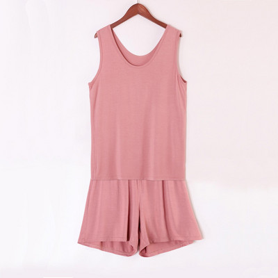 Дамски модални пижами с голям размер 2 бр. Спално облекло Летен ежедневен свободен комплект за сън Домашен къс спално облекло без ръкави 6XL 7XL