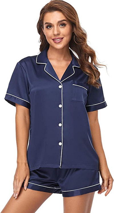 Γυναικείες Πιτζάμες Μεταξωτές Σατέν Πυτζάμες Σετ Πυτζάμες Πιτζάμες Πιτζάμες Σετ Πυτζάμες Γυναικεία Σετ Σαλόνια 4XL 5XL