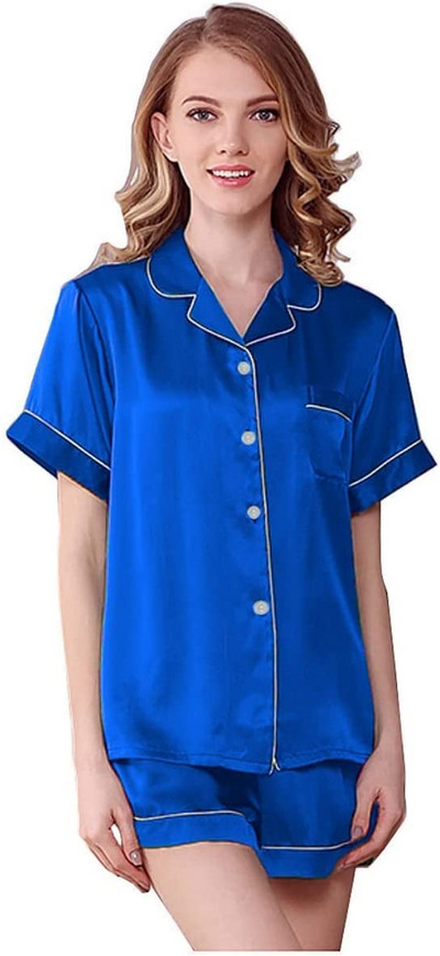 Γυναικείες Πιτζάμες Μεταξωτές Σατέν Πυτζάμες Σετ Πυτζάμες Πιτζάμες Πιτζάμες Σετ Πυτζάμες Γυναικεία Σετ Σαλόνια 4XL 5XL