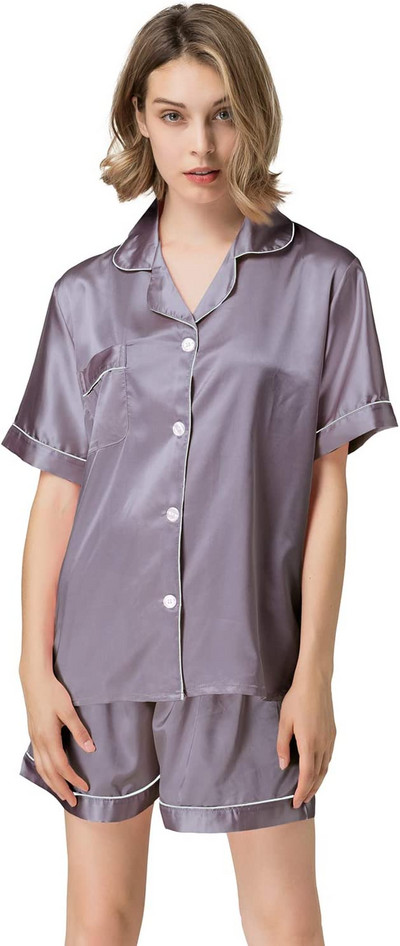 Γυναικείες Πιτζάμες Μεταξωτές Σατέν Πυτζάμες Σετ Πυτζάμες Πιτζάμες Πιτζάμες Σετ Πυτζάμες Γυναικεία Σετ Σαλόνια 4XL 5XL