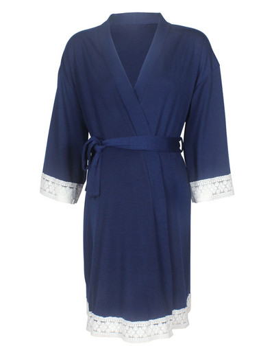 Robă din dantelă Cămașă de noapte pentru alăptare pentru femei însărcinate mozaic mânecă trei sferturi Maternitate Alăptare îmbrăcăminte pijama