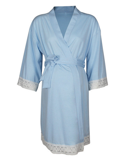 Robă din dantelă Cămașă de noapte pentru alăptare pentru femei însărcinate mozaic mânecă trei sferturi Maternitate Alăptare îmbrăcăminte pijama