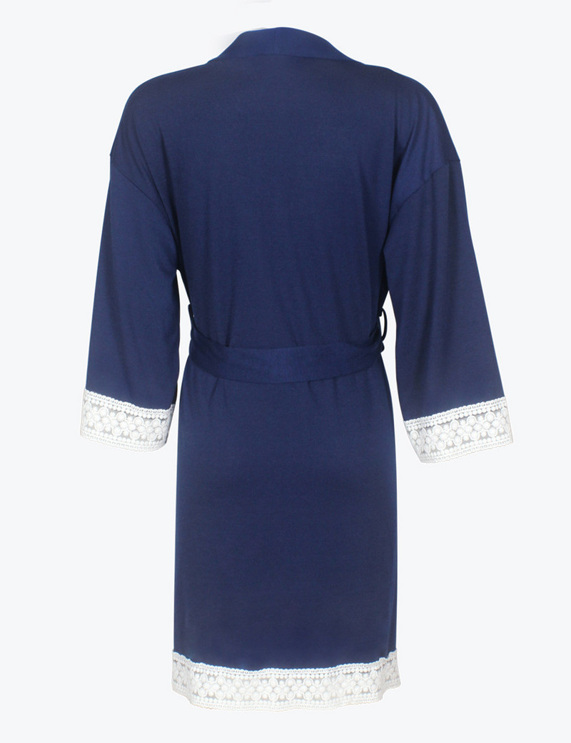 Robă din dantelă Cămașă de noapte pentru alăptare pentru femei însărcinate mozaic mânecă trei sferturi Maternitate Alăptare îmbrăcăminte pijama