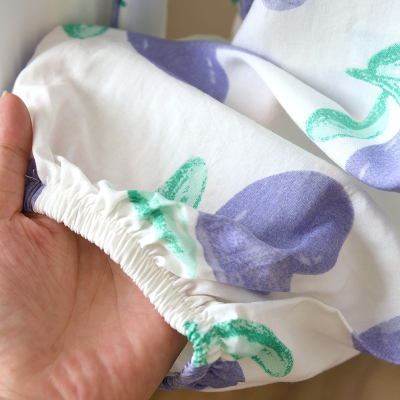 Pulover od viskoze s okruglim izrezom Ženska pidžama za proljeće i ljeto, tanka, cool, otporna na komarce, dugih rukava + hlače, 2 komada kućanske odjeće