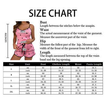 Καλοκαιρινά γυναικεία σέξι σετ πιτζάμες με μοτίβο κινουμένων σχεδίων πιτζάμες λουράκι αμάνικο σετ Cami Γυναικεία πυτζάμες Νυχτερινό κοστούμι για το σπίτι