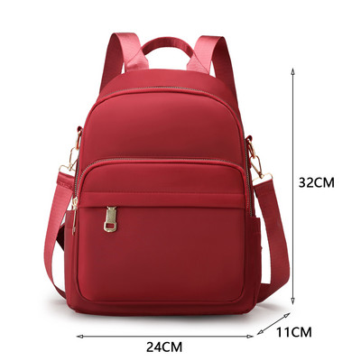 Γυναικεία τσάντα πλάτης Classic Nylon Pure Color Lady Lady Large Capacity Tote Shoulder Bag for Women Μοντέρνα διακόσμηση