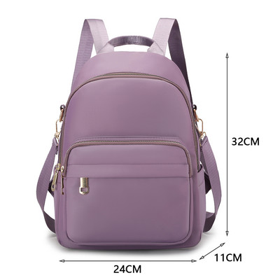 Γυναικεία τσάντα πλάτης Classic Nylon Pure Color Lady Lady Large Capacity Tote Shoulder Bag for Women Μοντέρνα διακόσμηση