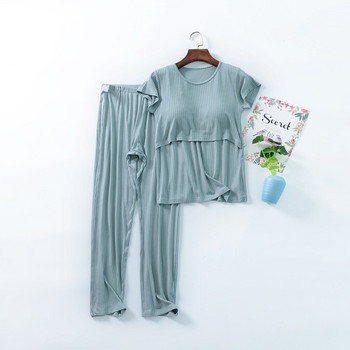 Fdfklak M-3XL Комплект за бременни и кърмачки 2 бр./компл. Пижами за бременни жени Модал за кърмене Комплект пижами за бременни жени