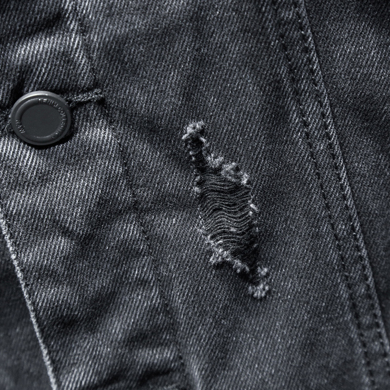 Vooder Paksem Talvine Must Kapuutsiga Teksajakk Välisrõivad Soe Meeste Vooder Pluss Puuvillane Paks Kaubojakk Mantel Suur suurus 5XL