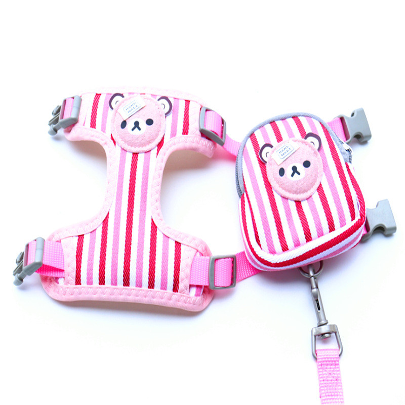 Lemmikkassi värviline triibuline seljakott rakmete jalutusrihmaga väikestele koertele Kassidele Multifunktsionaalne isekott seljakott Lemmikloomatarbed