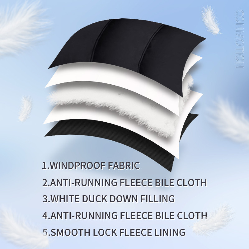 Fehér kacsatoll kabát férfi téli férfi kabát szélálló levehető sapka Parkas egyszínű kültéri alkalmi kapucnis kabát