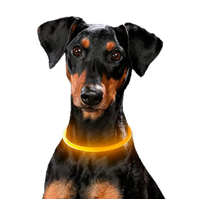 Κολάρο LED για σκύλους Ρυθμιζόμενο κολάρο κατοικίδιων για νυχτερινό περπάτημα Λαμπερό κολάρο ασφαλείας κατοικίδιου κολιέ ασφαλείας κατοικίδιων για τα σκυλιά σας που περπατούν