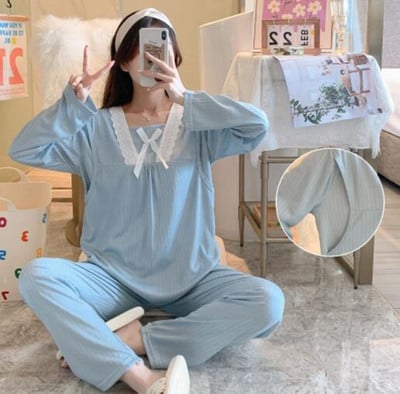 Raseduse ja imetamise pidžaamad naistele Imetavad naised Imetavad Pjs-püksid magamisriided Raseduse öösärgid Riided