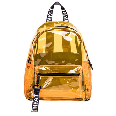 Rucsac de femeie din PVC transparent la modă New Trend Rucsac solid transparent Rucsac de școală de călătorie Geantă pentru fete Copii Mochila