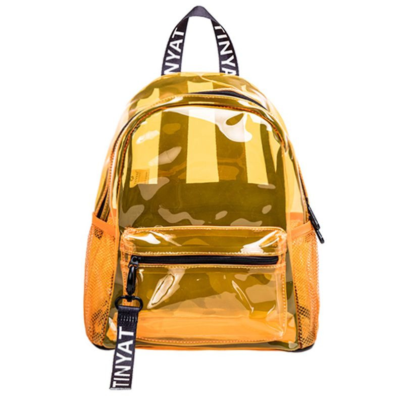 Rucsac de femeie din PVC transparent la modă New Trend Rucsac solid transparent Rucsac de școală de călătorie Geantă pentru fete Copii Mochila