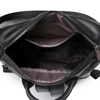 Ретро мека кожена раница за дамски портмонета Дизайнерски дамски чанта за рамо Mochilas с голям капацитет Висококачествена чанта за книги Sac A Dos