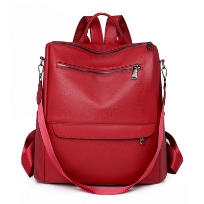 Ρετρό μαλακό δερμάτινο σακίδιο πλάτης για γυναικείες τσάντες επώνυμα γυναικεία τσάντα ώμου μεγάλης χωρητικότητας Mochilas υψηλής ποιότητας τσάντα για βιβλία Sac A Dos