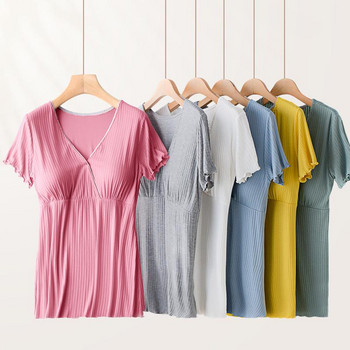 Μπλουζάκι μητρότητας Νοσηλευτικό μπλουζάκι πιτζάμα σε κοντομάνικο μπλουζάκι για έγκυες ανοιξιάτικες μπλούζες Loose σορτς εγκυμοσύνης