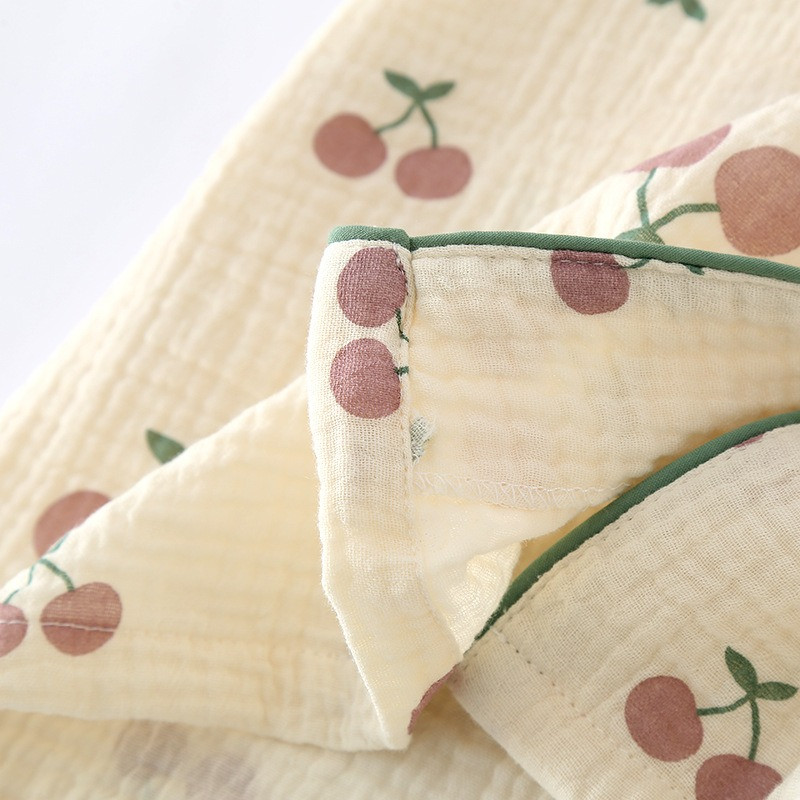 Γυναικείες πιτζάμες από βαμβακερή κρεπ Λεπτό κοντομάνικο σορτς για το σπίτι Ρούχα φαρδιά casual 2 ΤΕΜ. Γλυκό κεράσι γιακά