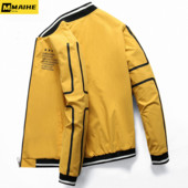 Jachetă bombardier cu fermoar pentru bărbați, toamnă iarnă, îmbrăcăminte de stradă pentru bărbați, haină de pilot, ocazională, slim-fit, pentru baseball, îmbrăcăminte pentru bărbați