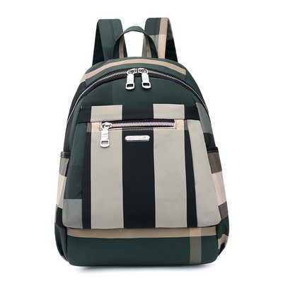2023 Νέο casual vintage καρό σακίδιο πλάτης Γυναικείες αδιάβροχες νάιλον σχολικές τσάντες για έφηβες υψηλής ποιότητας μόδας ταξιδιωτικό σακίδιο
