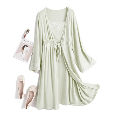 Πυτζάμες εγκυμοσύνης Πυτζάμες Νοσηλευτικής Έγκυος Γυναίκα Σφεντίνα Νυχτικό Θηλασμού Γυναικείας Γυναικείας Φόρεμα+Ρόμπα τοκετού 2τμχ/Σετ