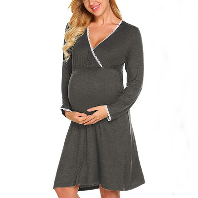 Пижами за бременни и кърмачки Нощница за бременни жени Рокли за домашно хранене Рокли за бременни кърмачки Нощница в болница