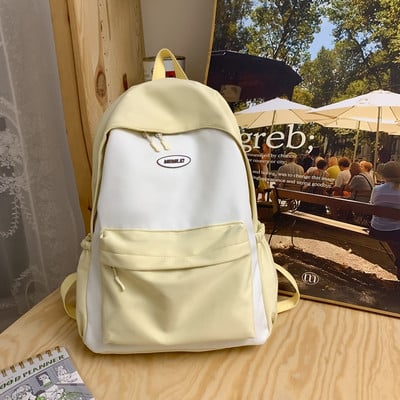 Kvaliteetne ühevärviline naiste seljakott Lahe meeste reisiraamatukott Suure mahutavusega koolikott Teismelistele armas Mochila