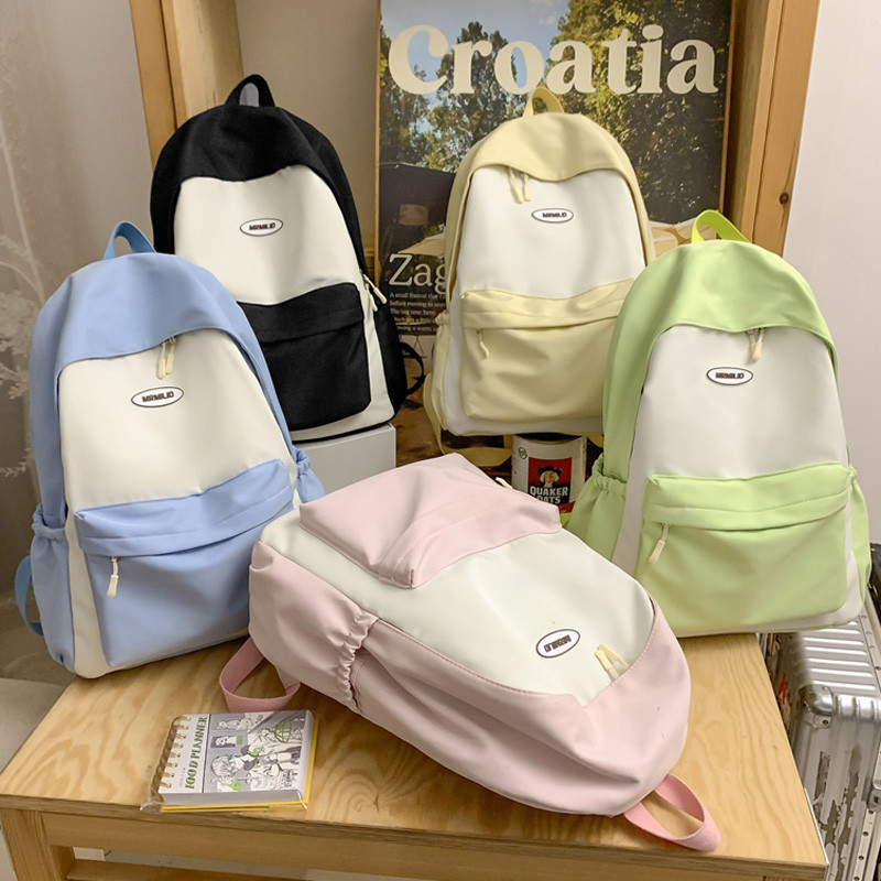 Kvaliteetne ühevärviline naiste seljakott Lahe meeste reisiraamatukott Suure mahutavusega koolikott Teismelistele armas Mochila