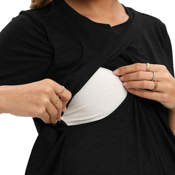 Σετ πιτζάμες για έγκυες γυναίκες Πυζάμες εγκυμοσύνης Ρούχα νοσηλείας Καλοκαιρινά βαμβακερά νυχτικά θηλασμού Σπίτι τοπ + σορτς