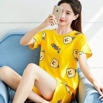 Fan Sweet Cartoon Series Ženska pidžama kratkih rukava Pidžama 2Piece Set Cute Sweet Girls Pidžama Kućna odjeća