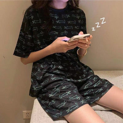 Fan Sweet Cartoon Series Ženska pidžama kratkih rukava Pidžama 2Piece Set Cute Sweet Girls Pidžama Kućna odjeća