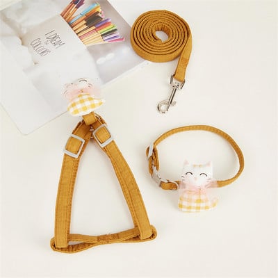 Kutya hám kistestű kutyáknak Állítható kutyakölyök cica hám és póráz készlet Kutya póráz Kutya macska nyakörv Kutya macska kiegészítők