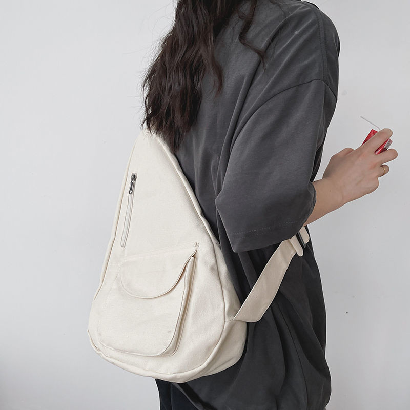 Σακίδια πλάτης Unisex Solid Crossbody μονό λουρί Σχολικές τσάντες αναψυχής Ζευγάρια Γυναίκα μεγάλης χωρητικότητας Ταξίδι Ρετρό για φοιτητές Ulzzang