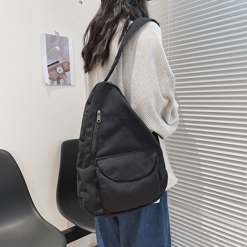 Σακίδια πλάτης Unisex Solid Crossbody μονό λουρί Σχολικές τσάντες αναψυχής Ζευγάρια Γυναίκα μεγάλης χωρητικότητας Ταξίδι Ρετρό για φοιτητές Ulzzang