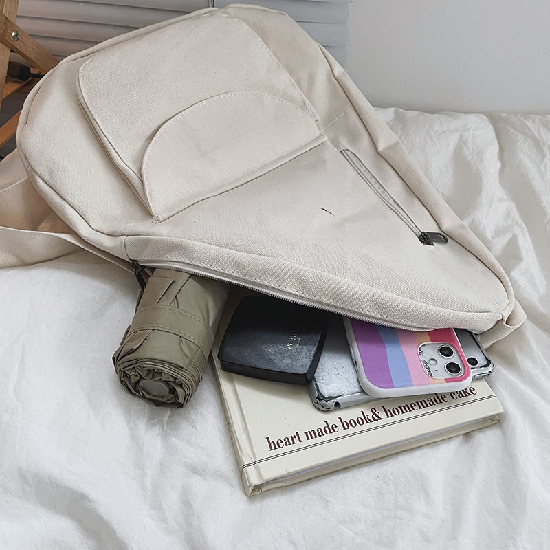 Σακίδια πλάτης Unisex Solid Crossbody μονό λουρί Σχολικές τσάντες αναψυχής Ζευγάρια Γυναίκα μεγάλης χωρητικότητας Ταξίδι Ρετρό για φοιτητές Ulzzang