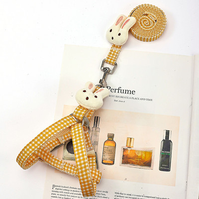 Кучешки колан за малки кучета Регулируема яка за коте Комплект колани за домашни любимци Карирана ракла Жилетка Каишка Мрежа Подплатен повод за домашни любимци Йорки Чихуахуа