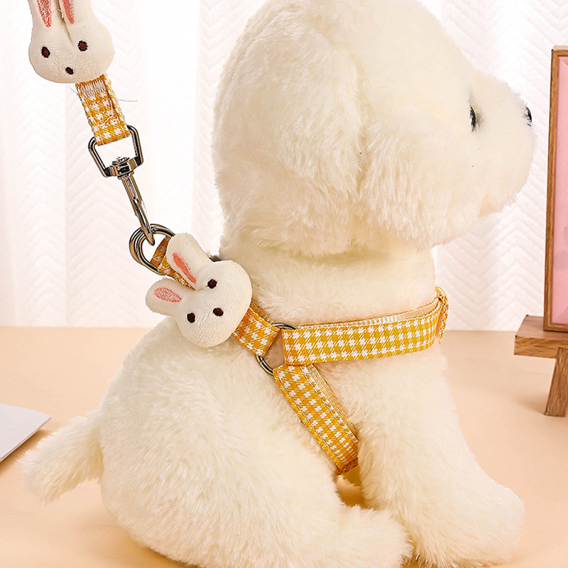 Кучешки колан за малки кучета Регулируема яка за коте Комплект колани за домашни любимци Карирана ракла Жилетка Каишка Мрежа Подплатен повод за домашни любимци Йорки Чихуахуа